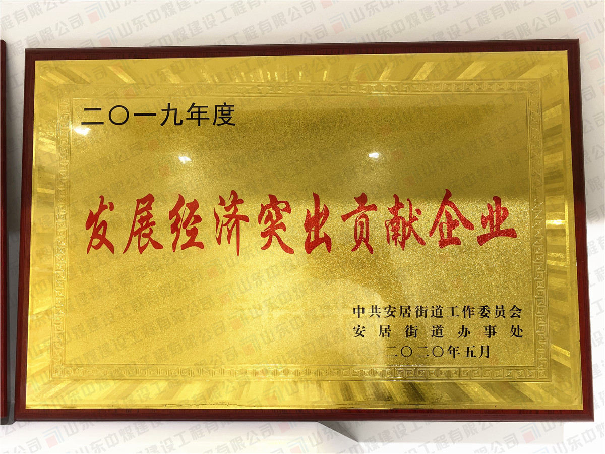 2019年度發(fā)展經(jīng)濟突出貢獻企業(yè)